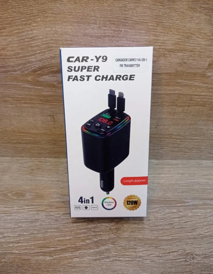 Cargador de carga Rápida con Bluetooh para carro